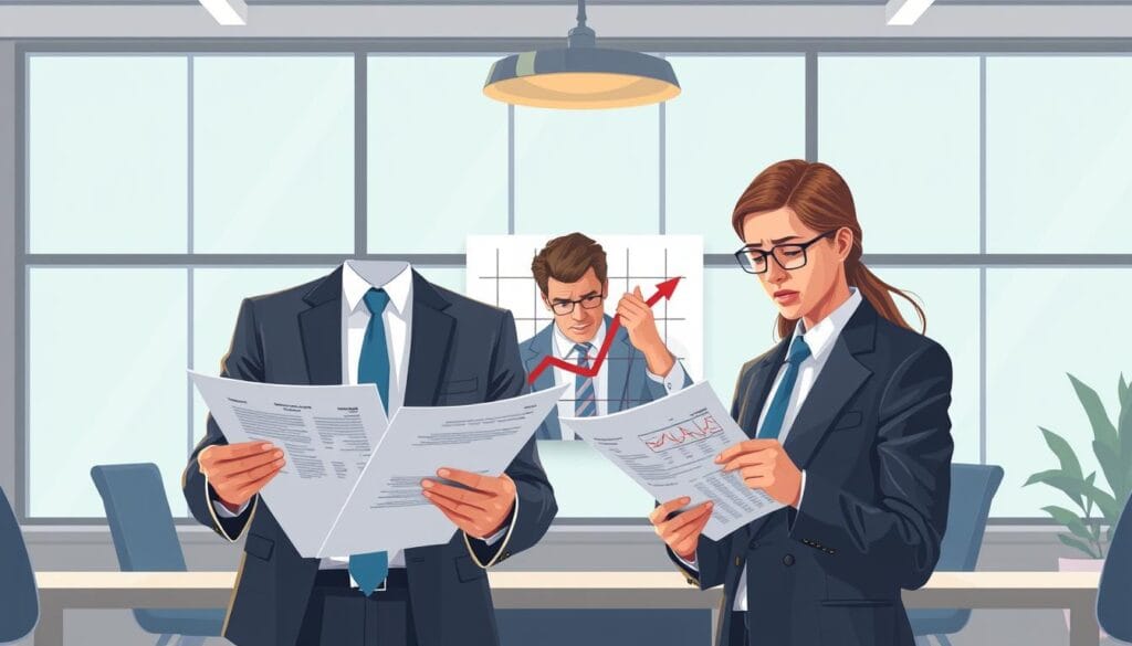 A professional and visually engaging illustration depicting the dual themes of benefits and risks associated with private money lending. In the foreground, a well-dressed businessperson analyzes financial documents, representing the benefits, such as quick funding and flexibility. In the middle ground, a contrasting image of a worried investor looking at fluctuating graphs symbolizes the risks involved, like high interest rates and potential defaults. The background features a modern office setting with large windows allowing natural light to illuminate the scene, enhancing a serious yet hopeful atmosphere. The overall mood conveys a sense of informed decision-making in finance. Emphasize clarity and professionalism in the attire of the human subjects. Create this image with high detail and crisp focus using a standard camera lens perspective. Limgame. A professional and visually engaging illustration depicting the dual themes of benefits and risks associated with private money lending. In the foreground, a well-dressed businessperson analyzes financial documents, representing the benefits, such as quick funding and flexibility. In the middle ground, a contrasting image of a worried investor looking at fluctuating graphs symbolizes the risks involved, like high interest rates and potential defaults. The background features a modern office setting with large windows allowing natural light to illuminate the scene, enhancing a serious yet hopeful atmosphere. The overall mood conveys a sense of informed decision-making in finance. Emphasize clarity and professionalism in the attire of the human subjects. Create this image with high detail and crisp focus using a standard camera lens perspective. Limgame.